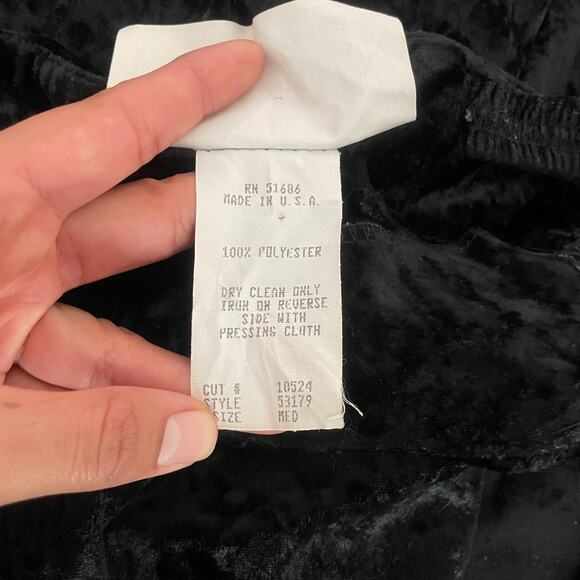 Catwoman Collection All That Jazz Vtg 1991 Black Velvet Dress DC Medium Mini - Picture 9 of 9